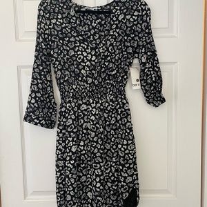 Bar III Black Leopard dress
